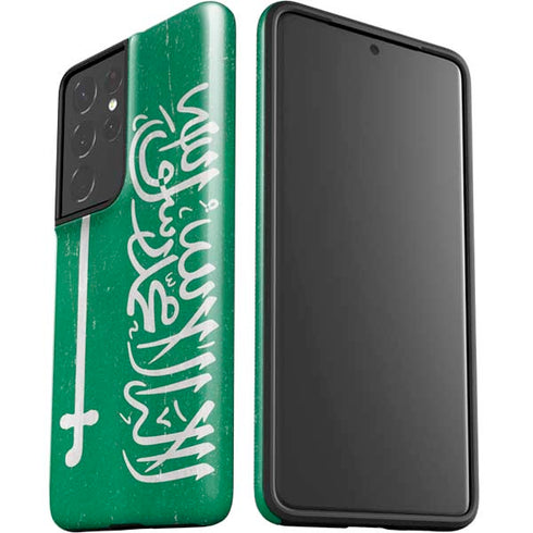 Saudi Arabia Flag Distressed Galaxy S21 Ultra 5G Pro Case